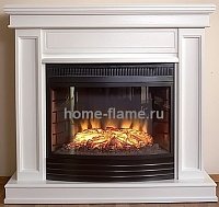 Угловой камин Home-Flame Йорк белый