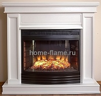 Угловой камин Home-Flame Йорк белый ПРОМО